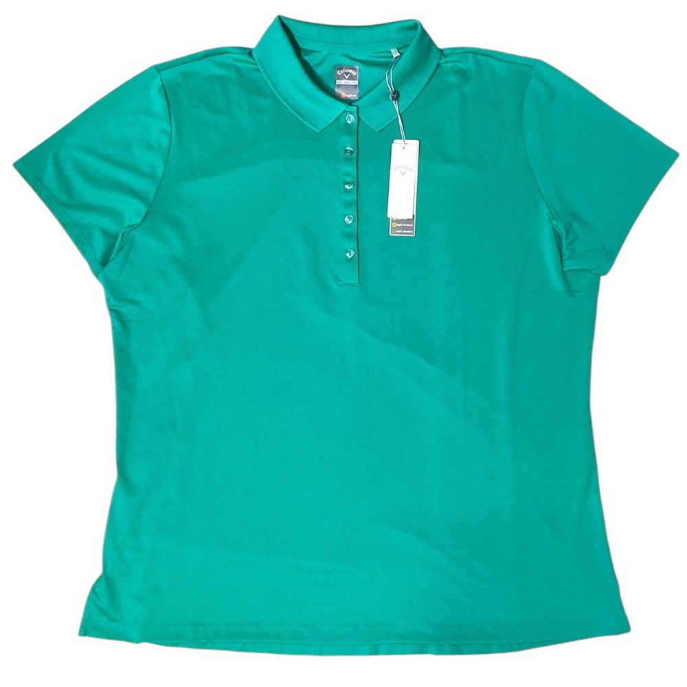 Callaway Golf Polo Women's Short Sleeve Opti-Dri Shirt Columbia Green Plus XXL - Picture 3 of 16